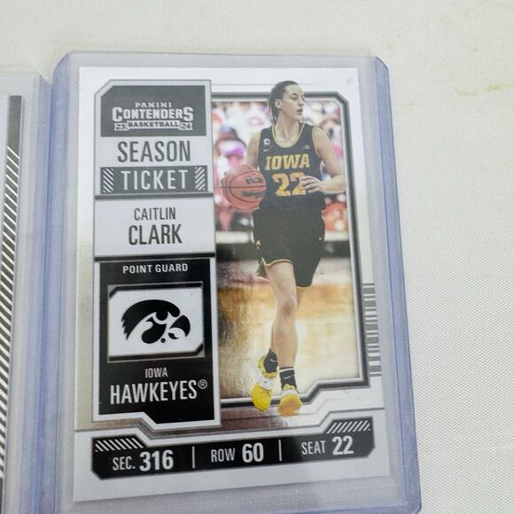 2024 Panini Caitlin Clark Contenders School Colors & Season Ticket Parallel Lot - Picture 3 of 6